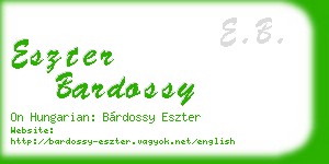 eszter bardossy business card