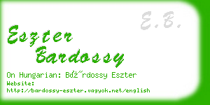 eszter bardossy business card